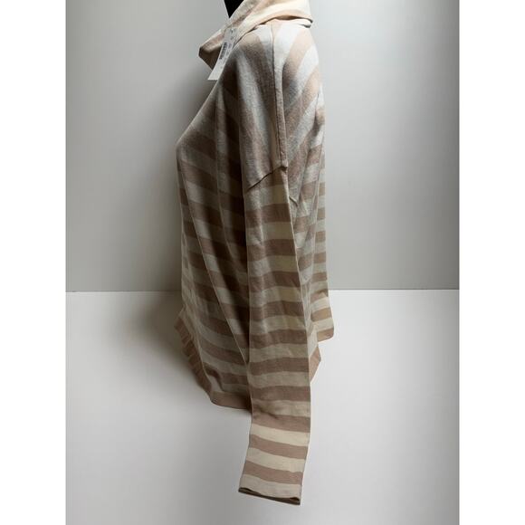 JCrew Women’s Turtleneck Striped Sweater Sz M Preppy Career Lightweight New - Picture 2 of 11